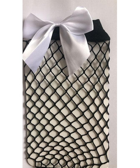 Chic Bowknot Fishnet Thigh High Stockings – Elevate Your Fall & Halloween Style