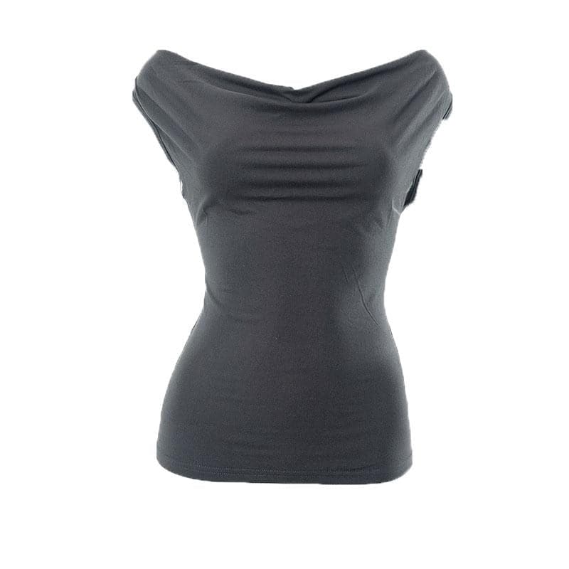 Chic Cowl Neck Sleeveless Top for Women - Effortless Fall Style & Versatile Layering
