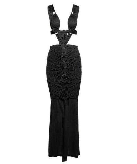 Midnight Allure O-Ring Cutout Maxi Dress - The Ultimate Fall & Holiday Statement