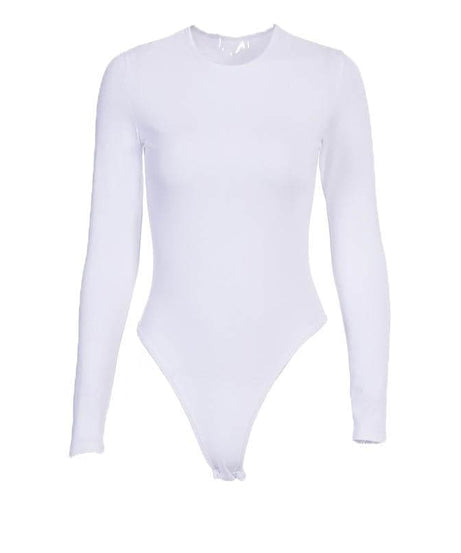 Effortless Chic: Scarlet Red Long Sleeve Crewneck Bodysuit - Your Fall Wardrobe Essential