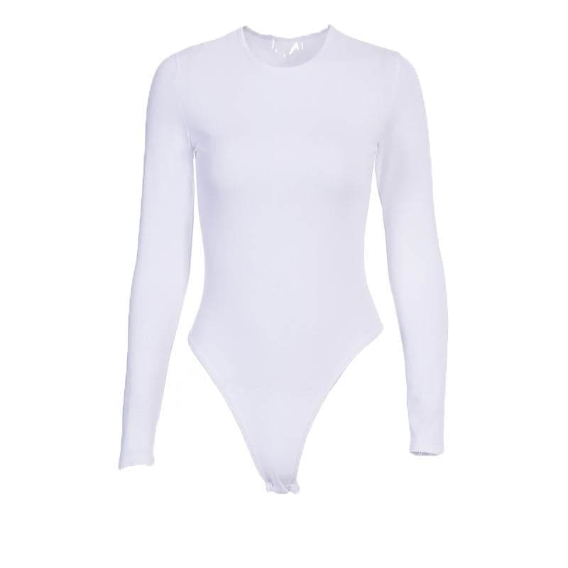 Effortless Chic: Scarlet Red Long Sleeve Crewneck Bodysuit - Your Fall Wardrobe Essential