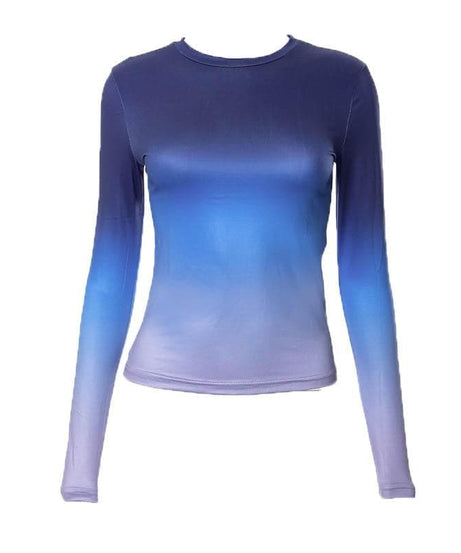 Ocean Sunset Ombre Long Sleeve Top - Your Chic Fall & Winter Wardrobe Staple
