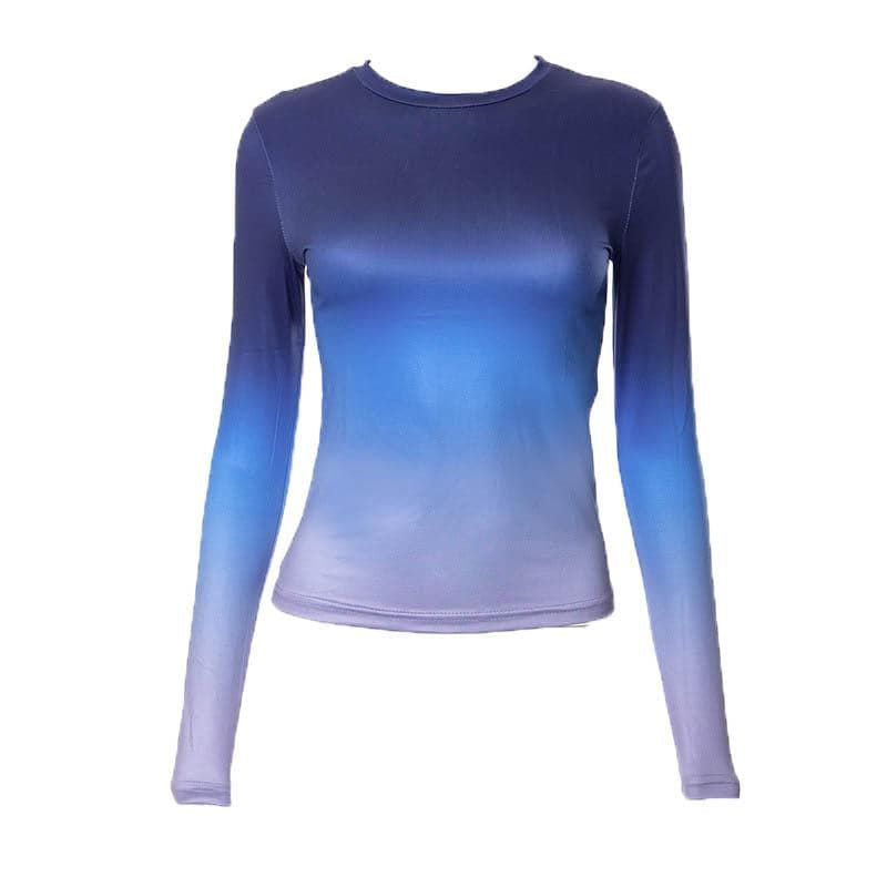 Ocean Sunset Ombre Long Sleeve Top - Your Chic Fall & Winter Wardrobe Staple