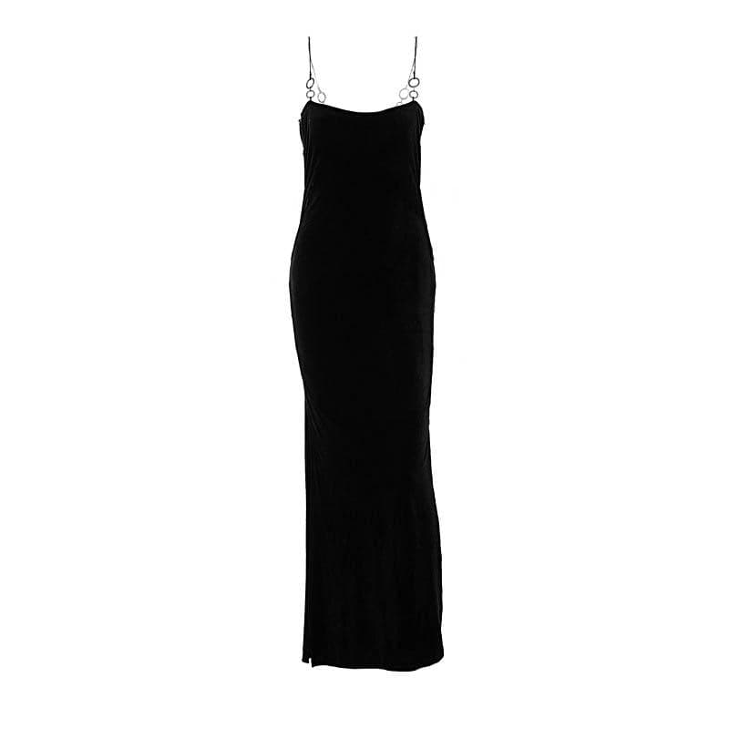 Ruby Allure Velvet O-Ring Maxi Dress – Your Dazzling Holiday & New Year's Eve Statement