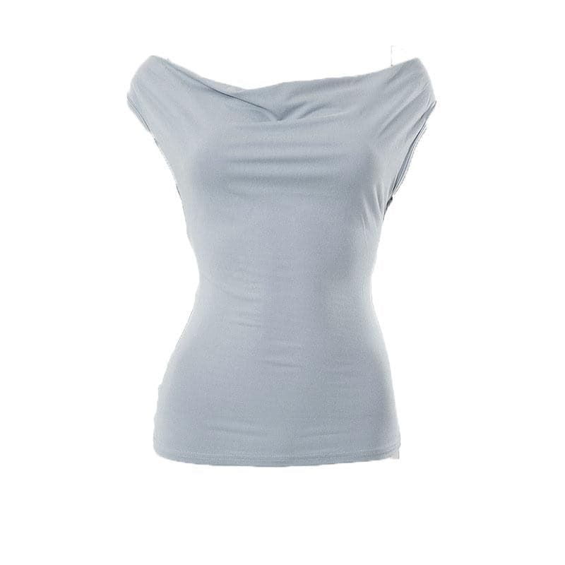 Chic Cowl Neck Sleeveless Top for Women - Effortless Fall Style & Versatile Layering