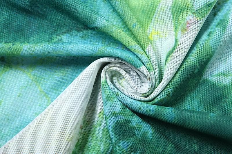 Vibrant Abstract Print Mesh Maxi Dress - Your Chic Fall & Holiday Statement