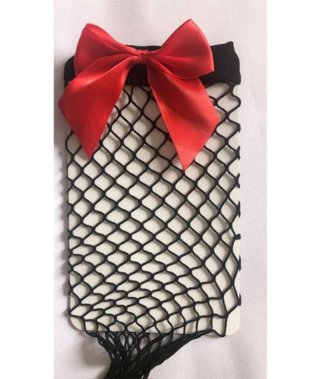 Chic Bowknot Fishnet Thigh High Stockings – Elevate Your Fall & Halloween Style
