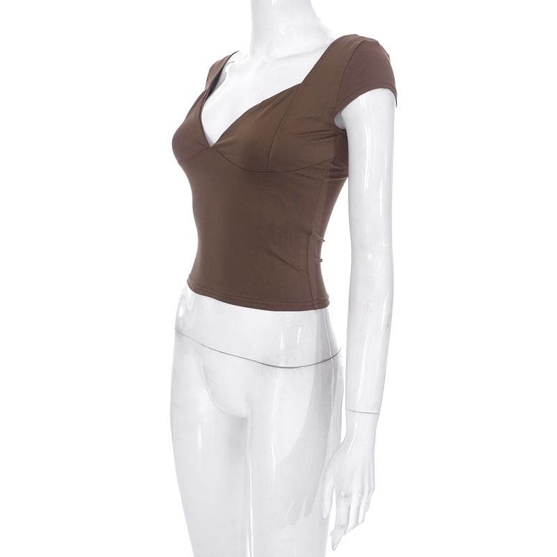 The Flattering V-Neck Cap Sleeve Top - Your Chic Fall Style Essential