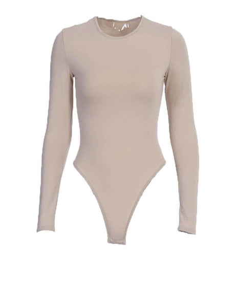 Effortless Chic: Scarlet Red Long Sleeve Crewneck Bodysuit - Your Fall Wardrobe Essential