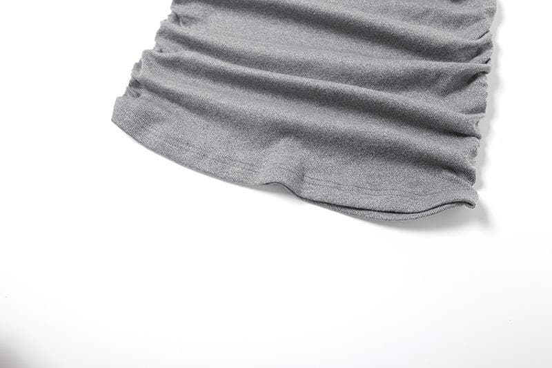 Confident Chic: Ruched Lace Patchwork Bodycon Mini Dress – Sassy Fall Style for American Women