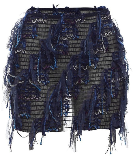 Vibrant Fringe Mini Skirt | Stand Out Textured Tassel Style for Fall Parties