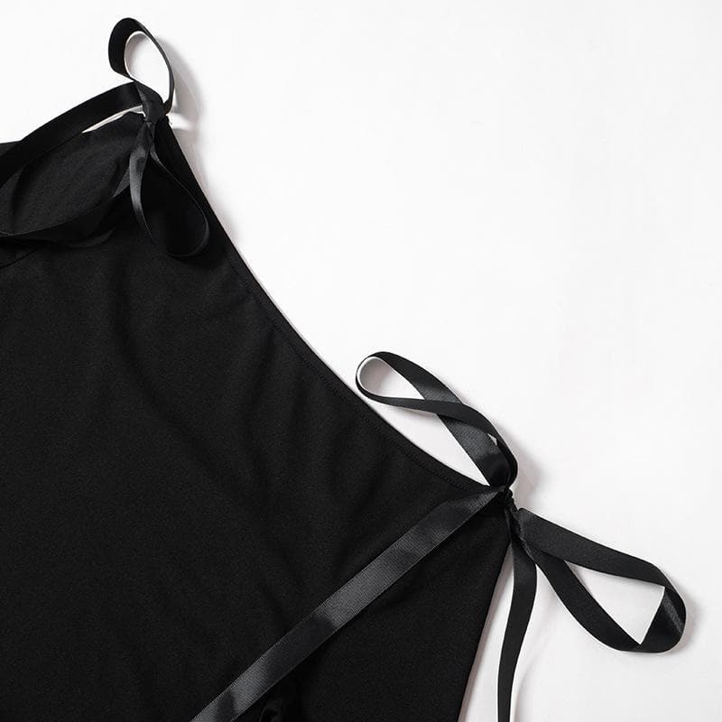 Chic Bow-Tie Long Sleeve Top: Versatile 2-Way Off-Shoulder | Fall & Holiday Essential