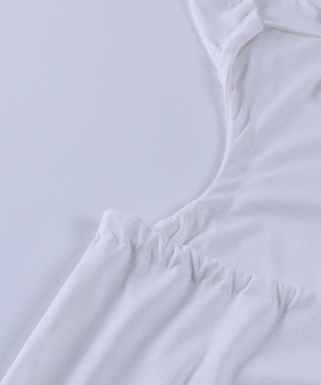 Effortless Chic: White Side Cut-Out Tie-Back Midi Dress - Perfect for Fall Events & Vacations