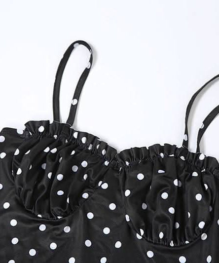 Timeless Chic Polka Dot Ruched Maxi Dress - Flattering Fit for Fall Evenings & Holiday Parties