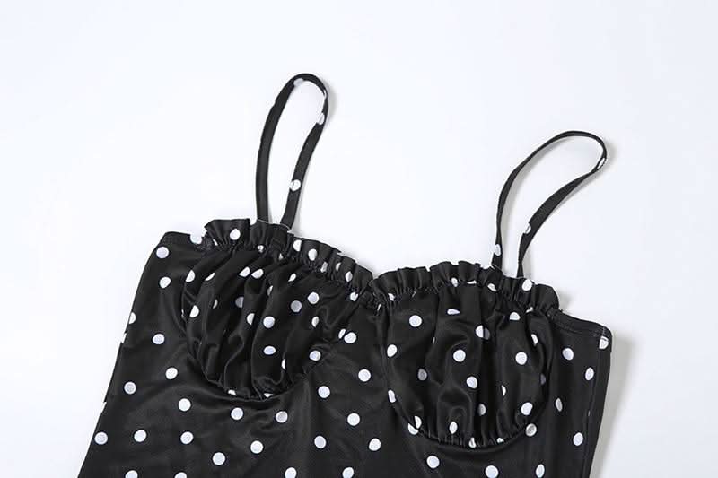 Timeless Chic Polka Dot Ruched Maxi Dress - Flattering Fit for Fall Evenings & Holiday Parties