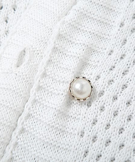 Cozy Knit Polo Top & Shorts Set - Effortless Green & White Fall Loungewear