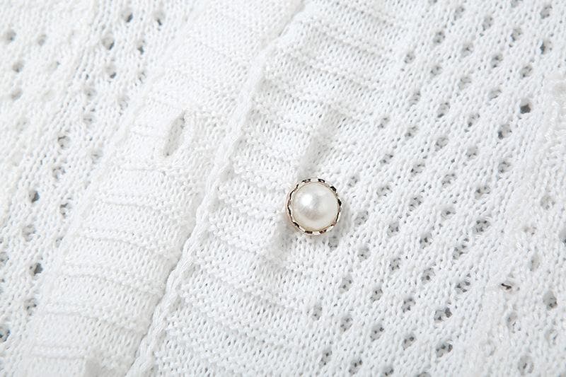 Cozy Knit Polo Top & Shorts Set - Effortless Green & White Fall Loungewear