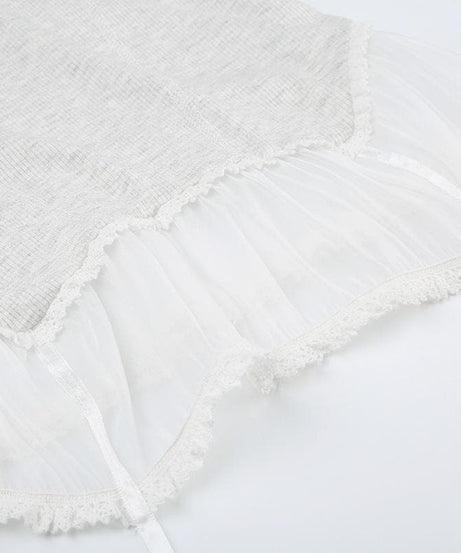 Chic Coquette Bow Corset Cami Top - Ruffled Lace Hem Tank for Fall Style