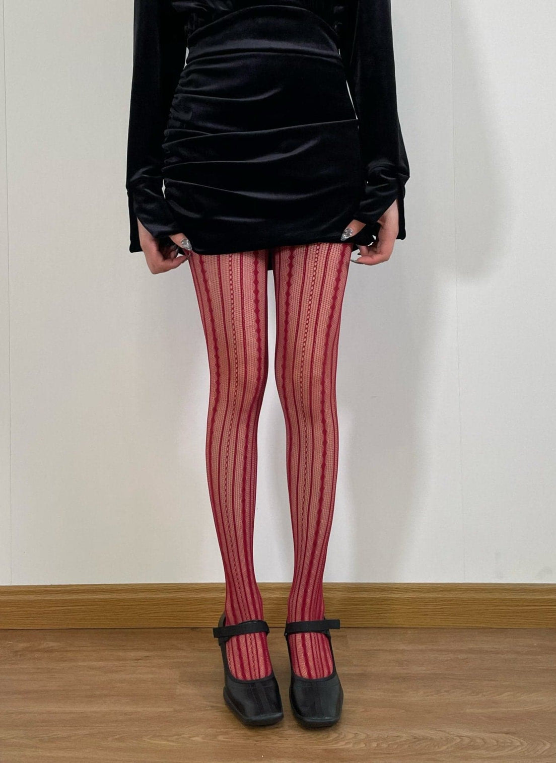 Fall's Fave: Elegant Sheer Vertical Stripe Patterned Tights – Dark Academia & Halloween Chic