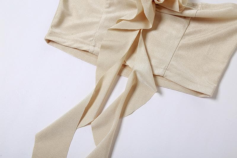 Glamorous Champagne Ruffle Floral Two-Piece Set | Your Holiday Party & Night Out Essential