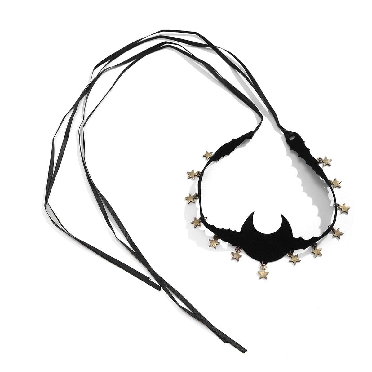 Enchanting Gothic Celestial Velvet Moon & Stars Choker Necklace - Halloween & Fall Fashion Must-Have
