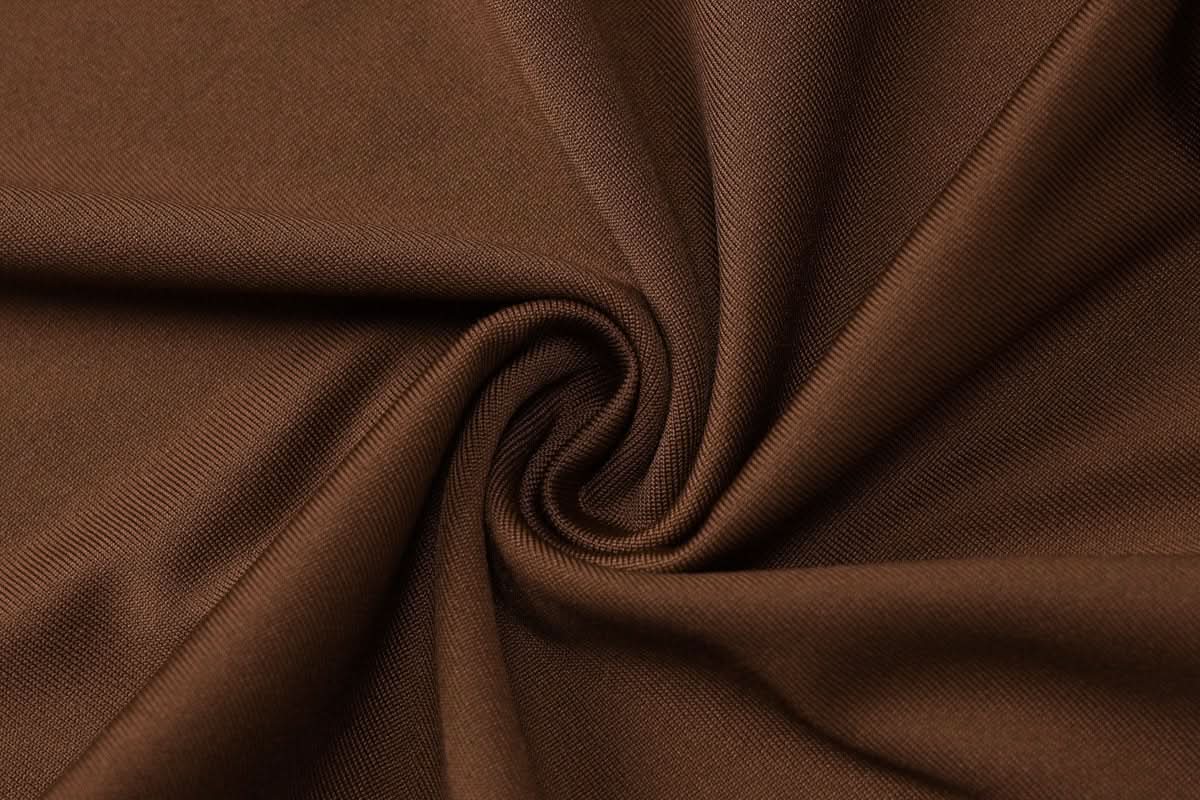Fall Chic: Off-Shoulder Tie-Waist Luxe Brown Matching Set for Women