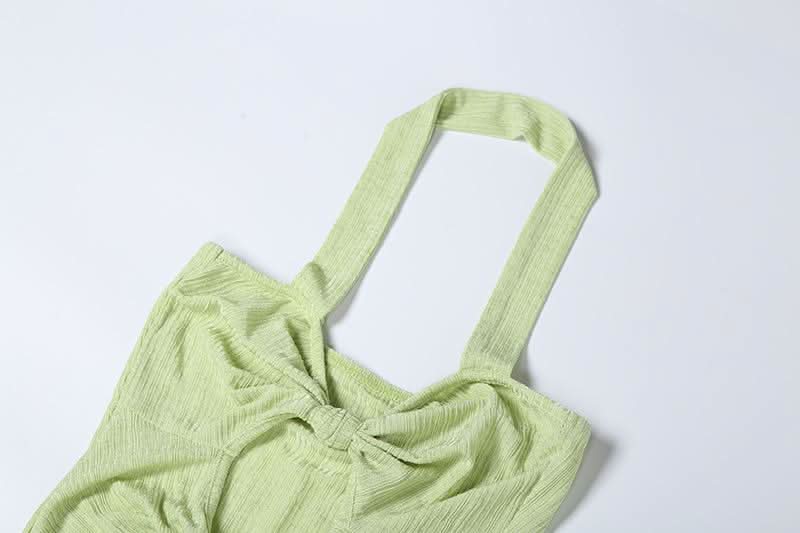 Stunning Halter Cutout Maxi Dress - High Slit & Ruched | Your Chic Winter Getaway Essential