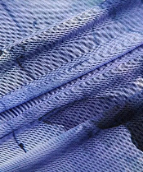 Dreamy Periwinkle Butterfly Mesh Maxi Dress with Lace Trim - Effortless Fall Style