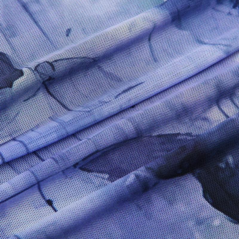 Dreamy Periwinkle Butterfly Mesh Maxi Dress with Lace Trim - Effortless Fall Style