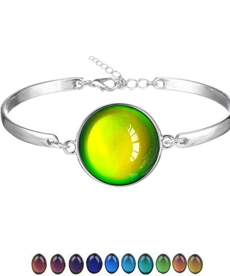 Express Yourself: Enchanting Silver Mood Bracelet for Women - Your Emotion-Sensing Fall Fashion Statement
