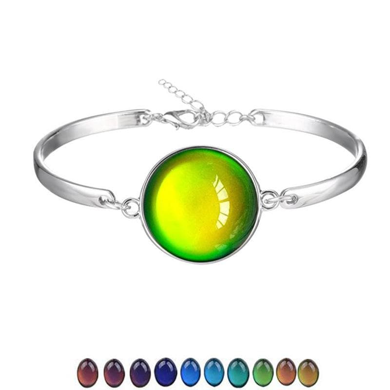 Express Yourself: Enchanting Silver Mood Bracelet for Women - Your Emotion-Sensing Fall Fashion Statement