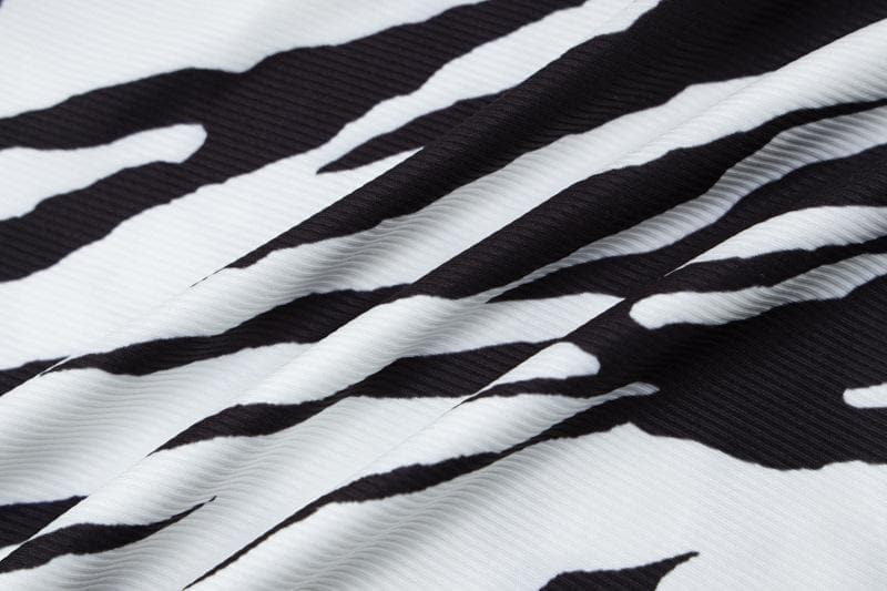 Wild Style Zebra Print Crop Top & Maxi Skirt Set - Chic Two-Piece Fall Outfit