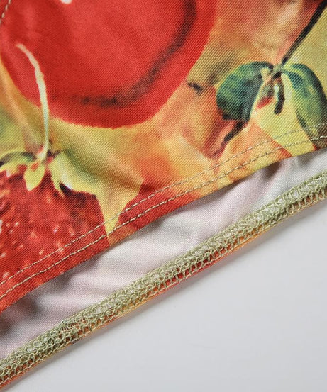 Juicy Fruit Print O-Ring Halter Bikini - Your Must-Have Tropical Vacation Swimwear