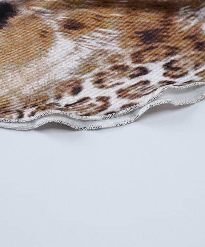 Fierce Fall Leopard Print Cami & Ruffle Mini Skirt Set | Y2K Night Out Ready