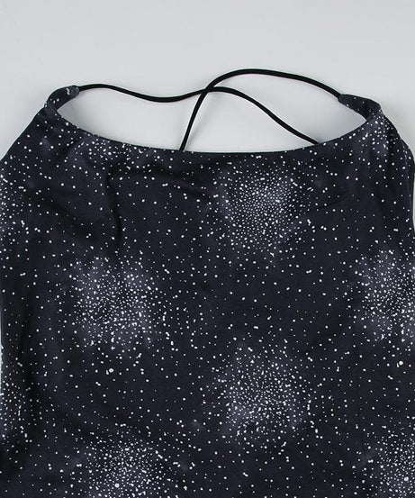 Stardust Glamour: Celestial Sparkle Cross-Back Maxi Dress | Holiday Party & NYE