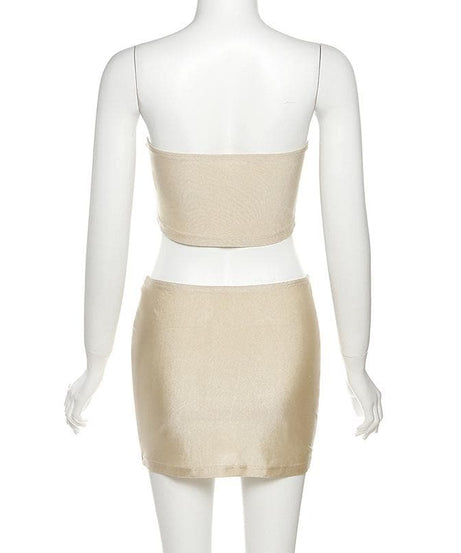 Glamorous Champagne Ruffle Floral Two-Piece Set | Your Holiday Party & Night Out Essential