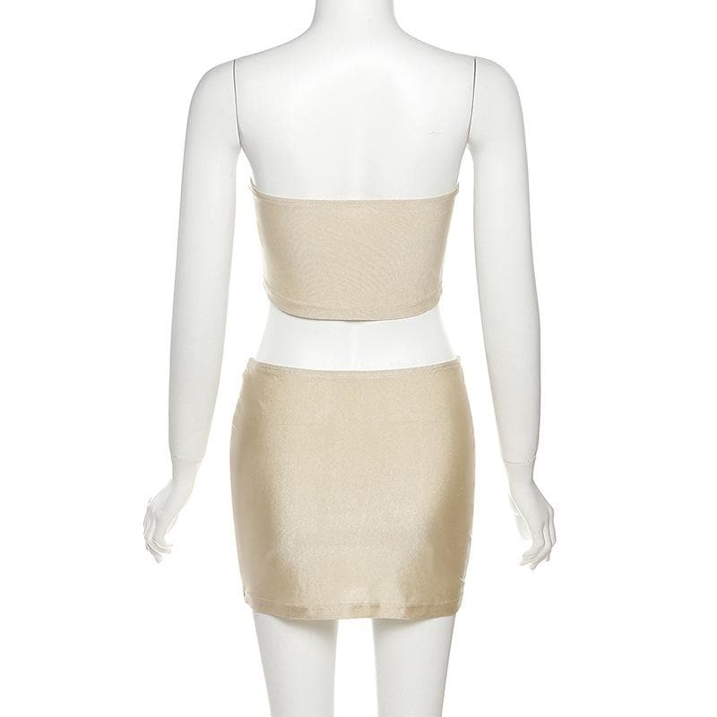 Glamorous Champagne Ruffle Floral Two-Piece Set | Your Holiday Party & Night Out Essential