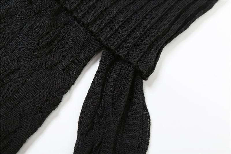 Sultry Black Crochet Off-Shoulder Mini Dress - Fall Party & Night Out Essential