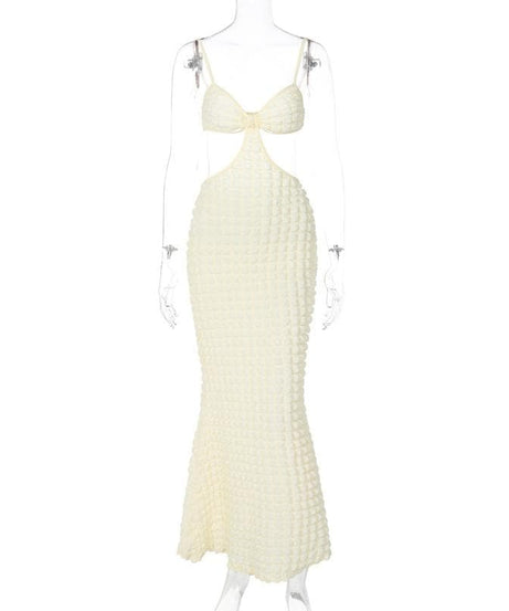 The 'IT' Girl Waffle Knit Cut-Out Midi Dress - Chic Fall Getaway & Party Essential