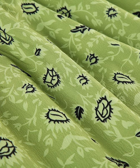 Boho Chic Patchwork Maxi Skirt - Effortless Green Style for Fall