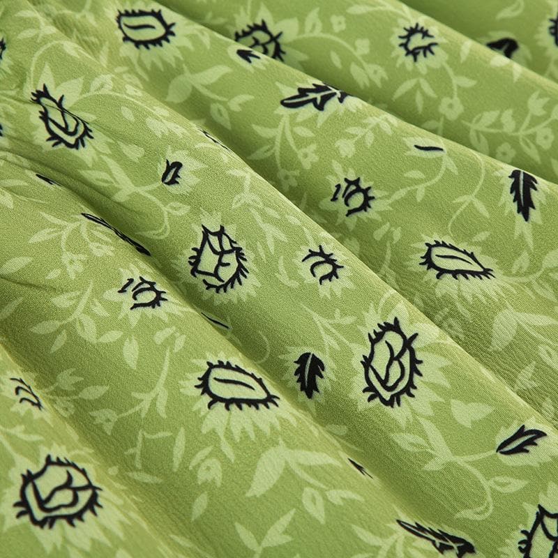 Boho Chic Patchwork Maxi Skirt - Effortless Green Style for Fall