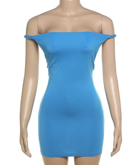 Electric Blue Off-Shoulder Bodycon Mini Dress – Your Fall & Holiday Party Statement