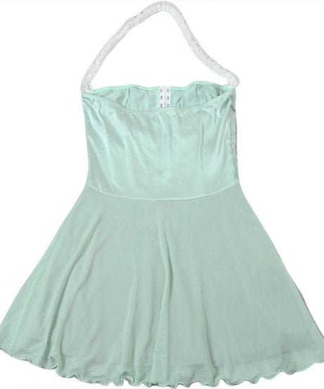 Enchanting Mint Green Halter Mini Dress | Resort & Holiday Chic