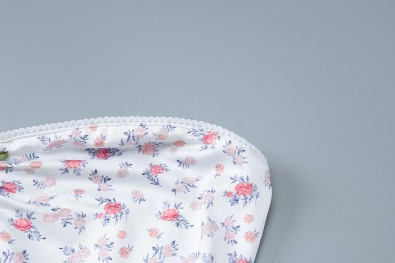 Pink Floral Strapless Sweetheart Mini Dress - Tiered Ruffle Vacation & Resort Chic