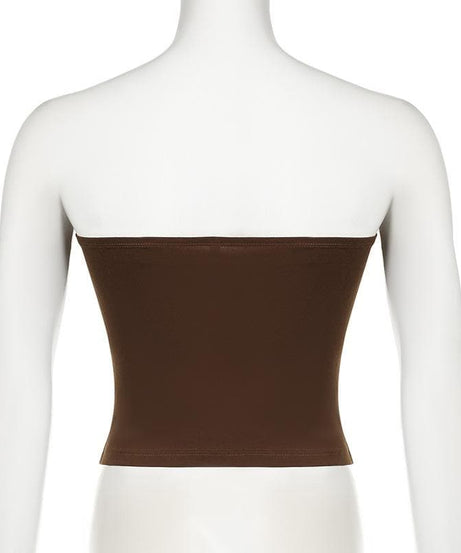 Chic Fall Baroque Buckle Tube Top | Vintage Inspired Print & Adjustable Tie