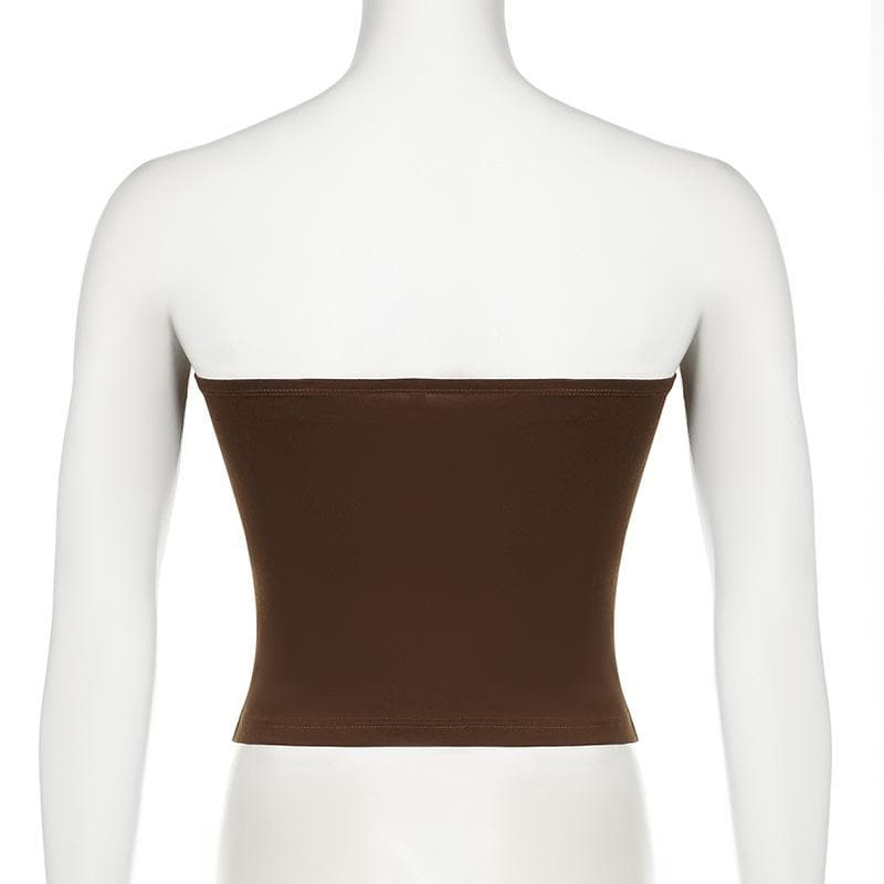 Chic Fall Baroque Buckle Tube Top | Vintage Inspired Print & Adjustable Tie