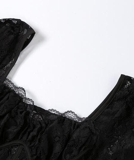 Sultry Black Lace Off-The-Shoulder Maxi Dress with Thigh Slit - Perfect for Fall & Holiday Galas