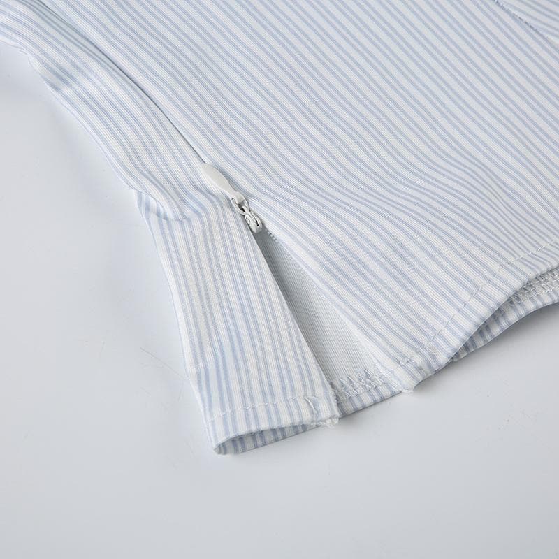 Sweetheart Striped Lace Cami Top with Bow - Perfect Fall Layering & Y2K Chic