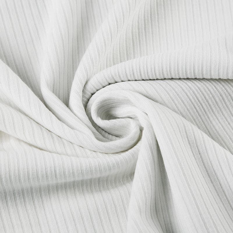 Haunted Web Off-Shoulder Ribbed Top | Edgy Fall Fashion & Halloween Ready