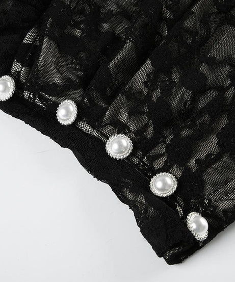 Sultry Chic Black Lace Wrap Top - Your Essential for Fall Nights & Holiday Glam